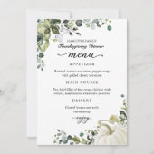 Carte Citrouille de verdure Thanksgiving Dîner Men (Devant)