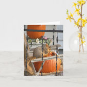 carte citrouille d'écureuil (Fleur jaune)