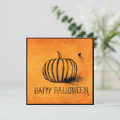 Carte Citrouille d'Halloween (Debout devant)