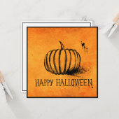 Carte Citrouille d'Halloween (Devant/Arrière en situation)