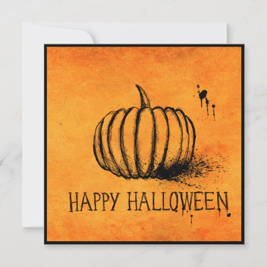 Carte Citrouille d'Halloween (Devant)