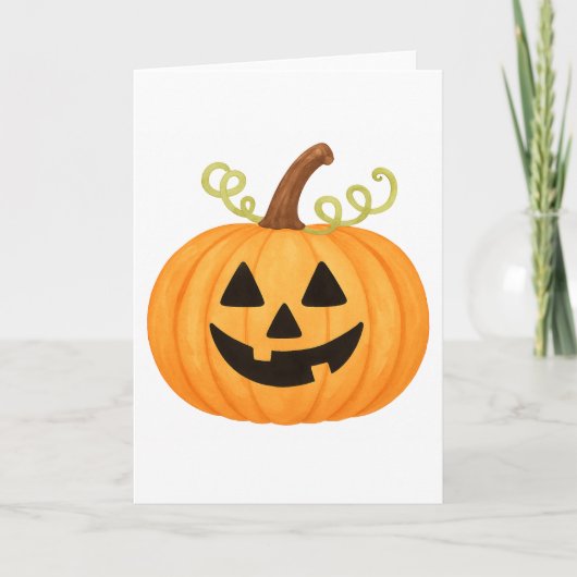Carte Citrouille d'Halloween  (Devant)