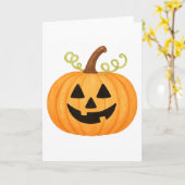 Carte Citrouille d'Halloween  (Fleur jaune)