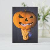 Carte Citrouille d'Halloween (Debout devant)
