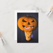 Carte Citrouille d'Halloween (Devant/Arrière en situation)