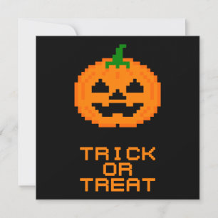 CARTE CITROUILLE D'HALLOWEEN - DES FRITURES OU DES BONBO