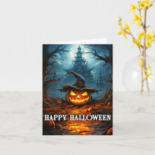 Carte Citrouille d'Halloween éffrayant