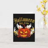 Carte Citrouille d'Halloween effrayante (Fleur jaune)