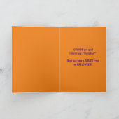 Carte Citrouille d'Halloween Knock-Knock (Intérieur)