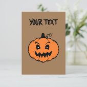 Carte Citrouille d'horreur Halloween  (Debout devant)
