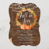 Carte Citrouille d'invitation de douches nuptiales (Devant / Derrière)