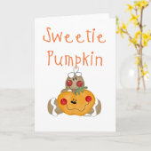 Carte Citrouille doux (Fleur jaune)