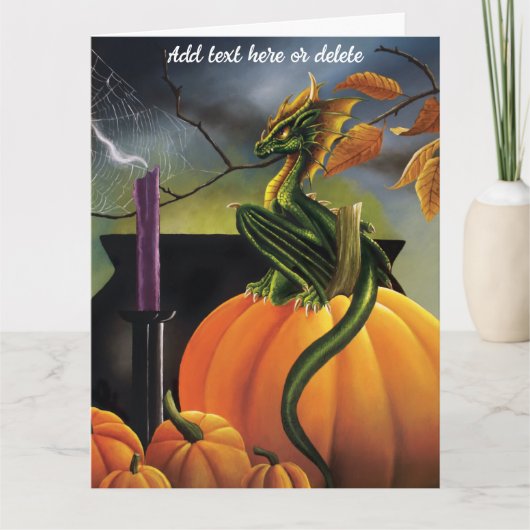 Carte Citrouille Dragon Cauldron Halloween (Devant)