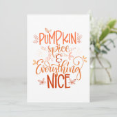 Carte Citrouille Épicée & Tout Ce Qui Est Charmant (Debout devant)