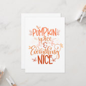 Carte Citrouille Épicée & Tout Ce Qui Est Charmant (Devant/Arrière en situation)