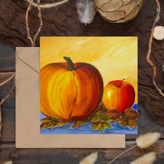 Carte Citrouille et noix