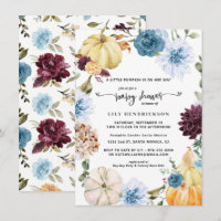 Citrouille florale élégante | Shower de bébé d'aut