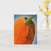 Carte Citrouille gai (Fleur jaune)