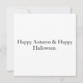 Carte Citrouille Halloween de la saison d'automne (Dos)