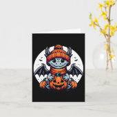 Carte Citrouille Halloween Dragon (Fleur jaune)