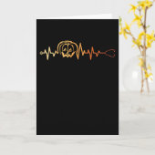 Carte Citrouille Halloween ECG (Fleur jaune)