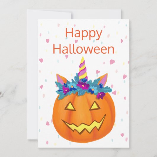 Carte Citrouille Halloween Funny Jack-o'-lantern (Devant)
