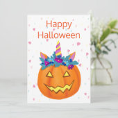 Carte Citrouille Halloween Funny Jack-o'-lantern (Debout devant)