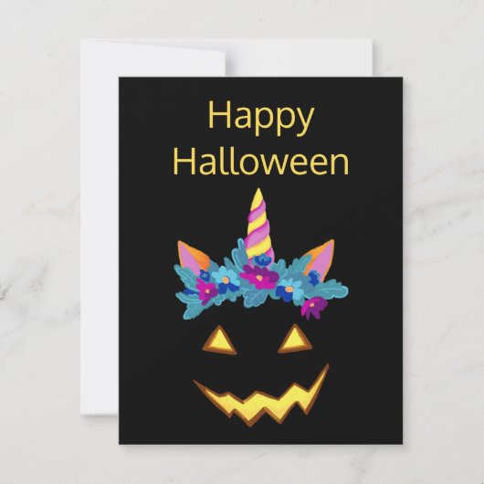 Carte Citrouille Halloween Funny Jack-o'-lantern (Devant)