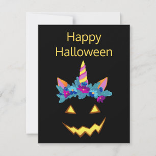 Carte Citrouille Halloween Funny Jack-o'-lantern