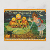 Carte Citrouille Halloween vintage (Devant)