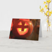 Carte Citrouille Jack-O-Lantern (Fleur jaune)