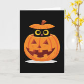 Carte Citrouille Kitty (Fleur jaune)