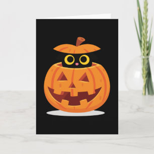 Carte Citrouille Kitty