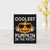 Carte Citrouille la plus cool du patch fun garçons fille (Fleur jaune)