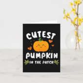 Carte Citrouille Le Plus Cutest Dans Le Patch Costume D' (Fleur jaune)