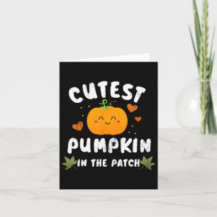 Carte Citrouille Le Plus Cutest Dans Le Patch Costume D'
