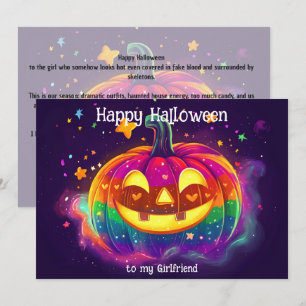 Carte Citrouille Lueur Arc-en-ciel 🎃🌈
