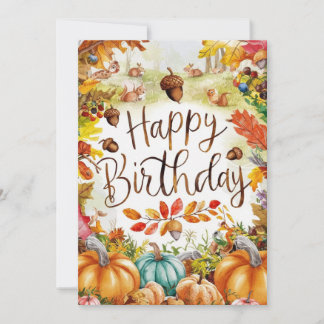 Carte Citrouille lunatique automne automne heureux anniv