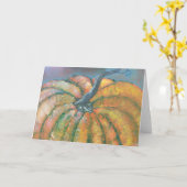 Carte Citrouille orange (Fleur jaune)