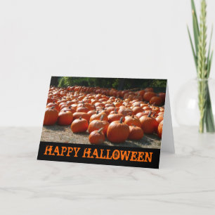 Carte Citrouille Patch Halloween heureux