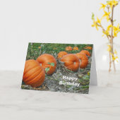 Carte Citrouille Patch Photo Anniversaire (Fleur jaune)