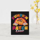 Carte Citrouille Patw Crew Enfants Automne Thanksgiving (Fleur jaune)
