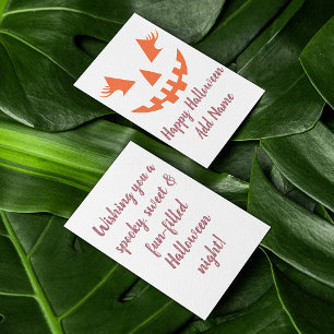 Carte Citrouille Personnalisée Joyeuse Halloween Jack O 