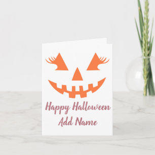 Carte Citrouille Personnalisée Joyeux Halloween Jack O L