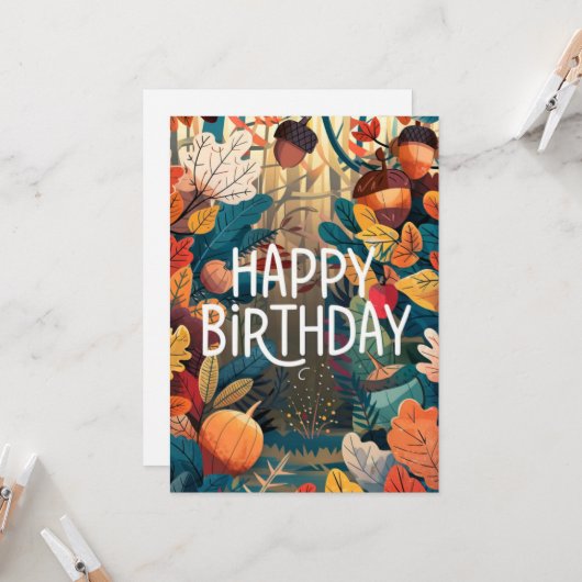 Carte Citrouille Petit Cosy Automne Automne Automne Happ (Devant/Arrière en situation)