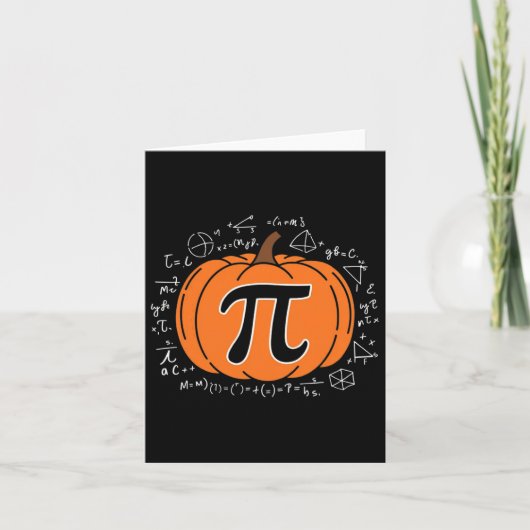 Carte Citrouille Pi Pie Math Enseignant Funny Halloween (Devant)