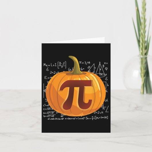 Carte Citrouille Pie Math Fun Halloween Thanksgiving Pi (Devant)