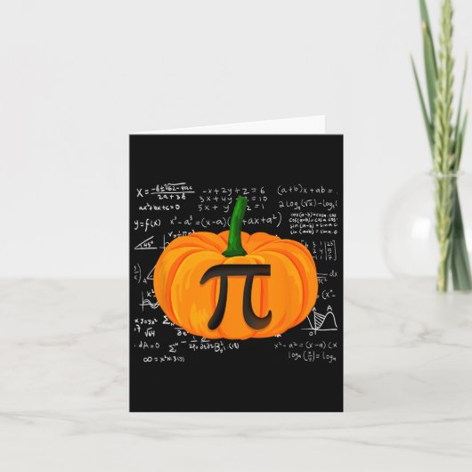 Carte Citrouille Pie Math Funny Halloween Thanksgiving P (Devant)