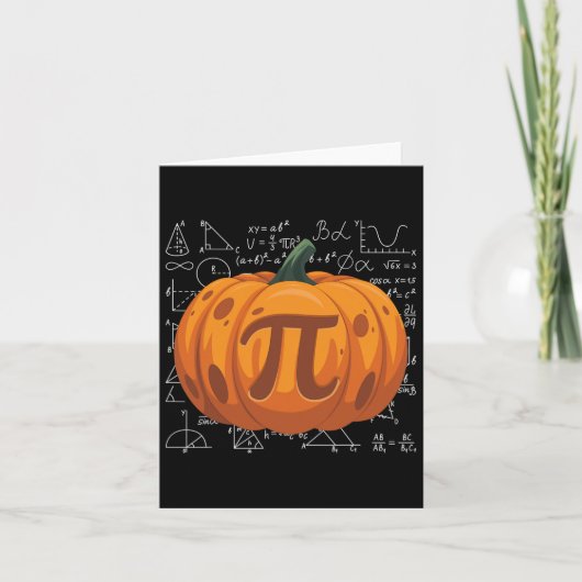 Carte Citrouille Pie Math Funny Halloween Thanksgiving P (Devant)
