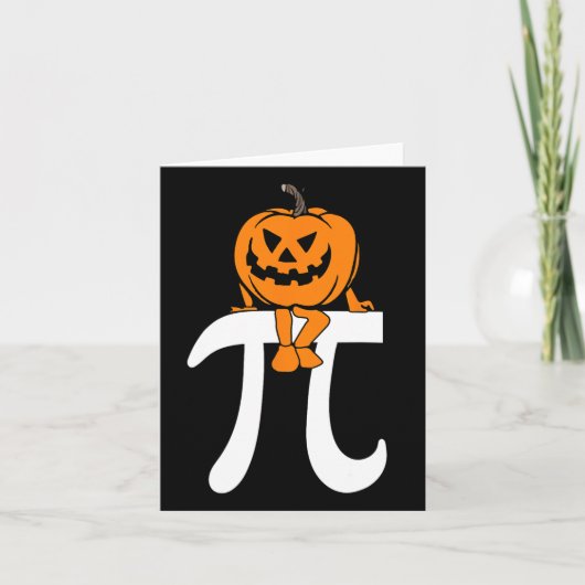Carte Citrouille Pie Math Funny Halloween Thanksgiving P (Devant)
